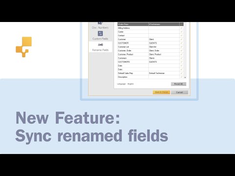 New feature: Sync renamed fields